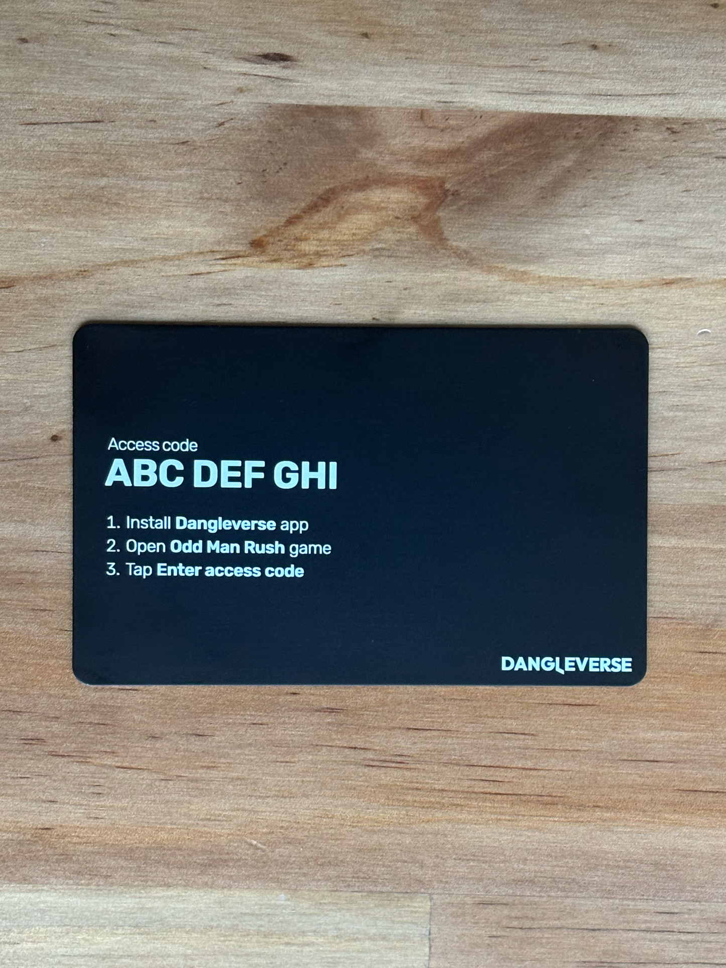 Odd Man Rush giftable card